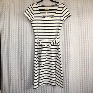 Striped Tie waist t-shirt dress
